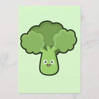 Kawaii broccoli inbjudningar