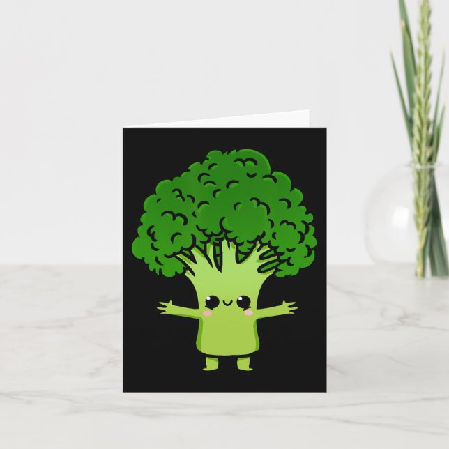 Kawaii Broccoli Kort (Framsida)