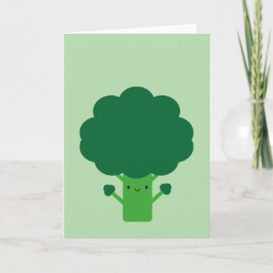 Kawaii Broccoli Kort