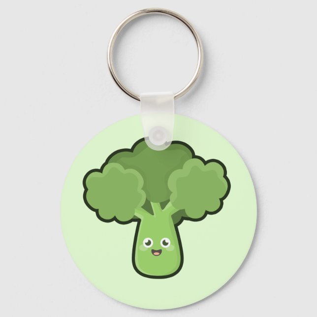 Kawaii Broccoli Nyckelring (Framsida)