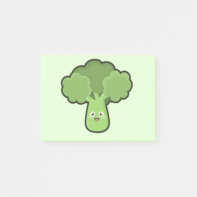 Kawaii broccoli post-it block (Framsida)