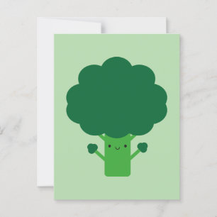 Kawaii Broccoli Vykort