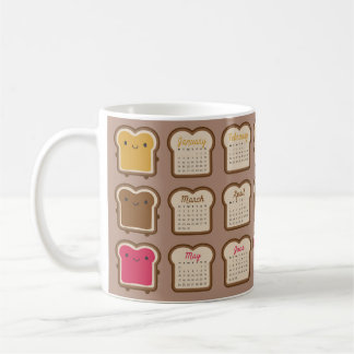 Kawaii Bröd 2027 Kalender Kaffemugg