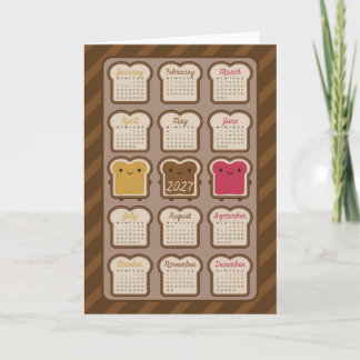Kawaii Bröd 2027 Kalender Kort