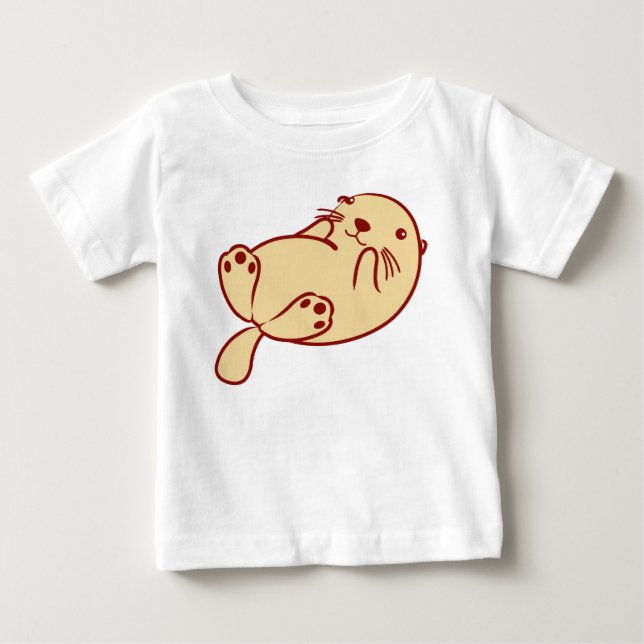 Kawaii Brown Sea Otter Tee (Framsida)