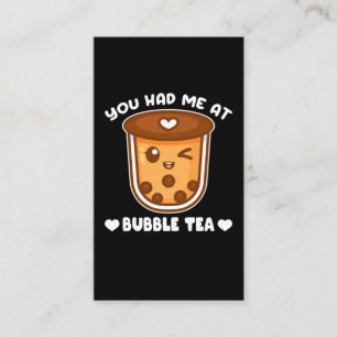 Kawaii Bubble Tea Älskare Visitkort