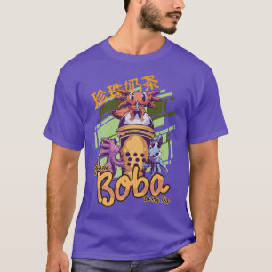 Kawaii Bubble Tea Axolotl Funny Boba Tea Premium T Shirt