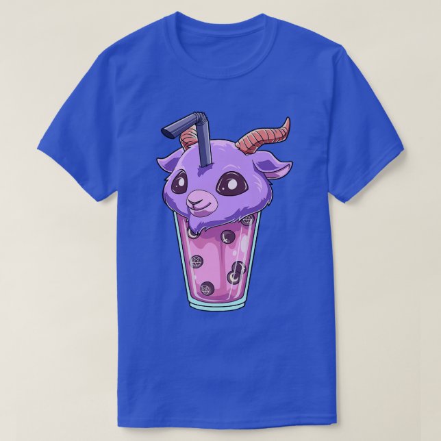 Kawaii Bubble Tea Baphomet Funny Boba Tea 1184 T Shirt (Design framsida)
