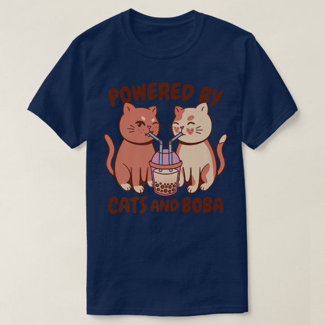 Kawaii Bubble Tea Cats - Funny Boba Tea 1188 T Shirt (Design framsida)