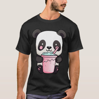 Kawaii Bubble Tea Panda Boba-Tea Japanese T Shirt