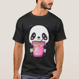 Kawaii Bubble Tea Panda Boba-Tea Japansk T Shirt