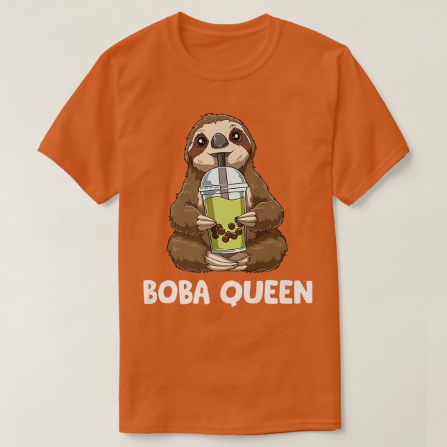 Kawaii Bubble Tea Queen - Sloth Boba Tea 1202 T Shirt (Design framsida)