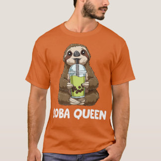 Kawaii Bubble Tea Queen - Sloth Boba Tea 1202 T Shirt