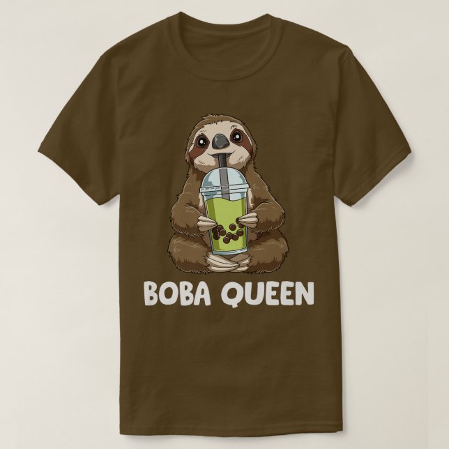Kawaii Bubble Tea Queen - Sloth Boba Tea 1202 T Shirt (Design framsida)