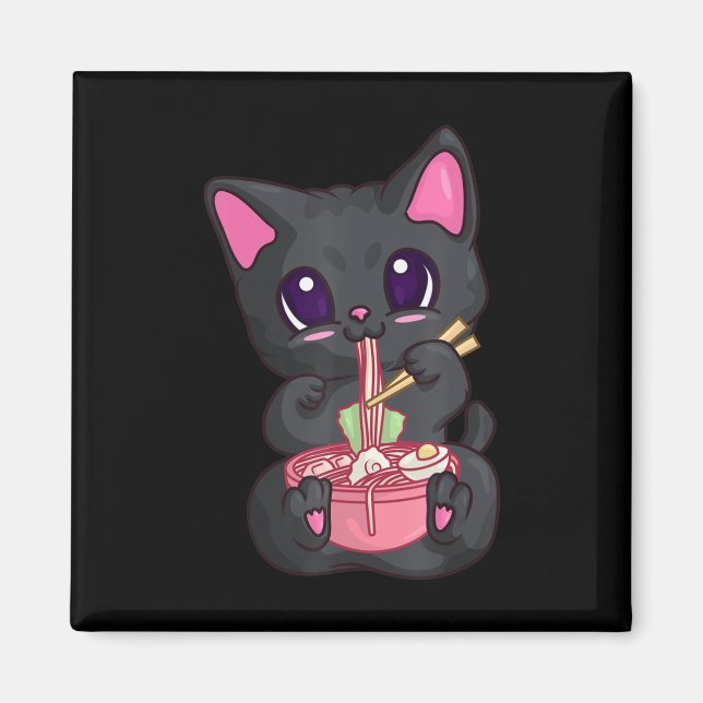 Kawaii Bubble Tea s for Women Boba Maneki Neko Cat Magnet (Framsidan)