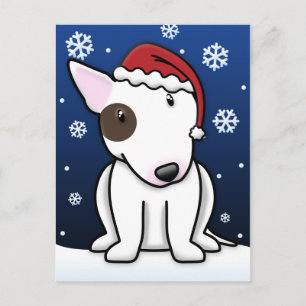 Kawaii Bull Terrier julvykort Helg Vykort