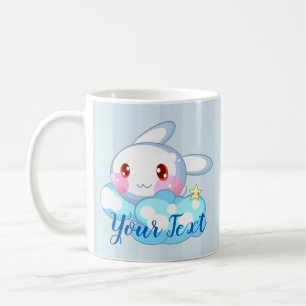 Kawaii Bunny, Cloud & Star Anpassningsbar Kaffemugg