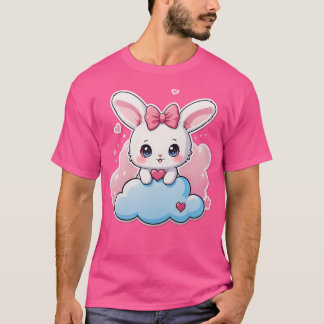 Kawaii Bunny Cute Chibi Rabbit Art on T Shirt