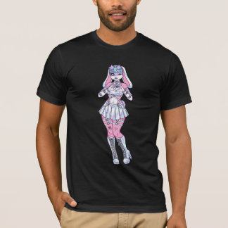 Kawaii Bunny Girl Pastel Hårig T-Shirt