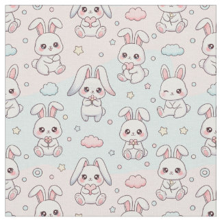 Kawaii Bunny Happy Rabbit Tyg
