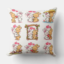 Kawaii Bunny Love Pillow Kudde
