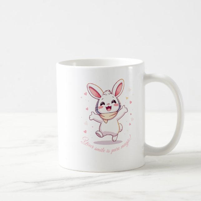 Kawaii Bunny Mugg - Cute Pastel Rabbit Coffee Kopp (Höger)