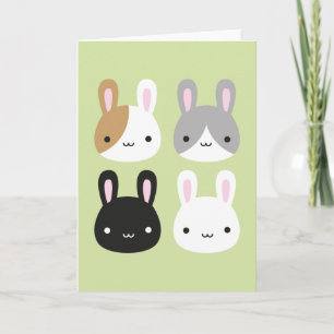 Kawaii Bunny Rabbits Kort
