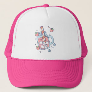 Kawaii Bunny Strawberry Drink Keps