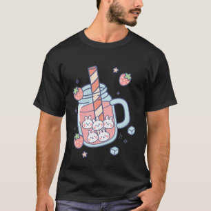 Kawaii Bunny Strawberry Drink T Shirt