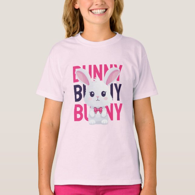 Kawaii bunny T-Shirt Design (Framsida)