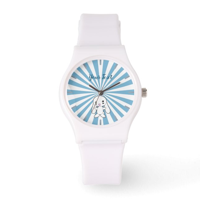 Kawaii Bunnys Hug-Anpassningsbar Armbandsur (Framsida)