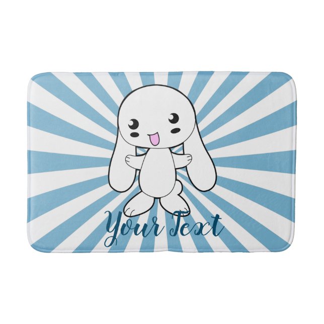 Kawaii Bunnys Hug-Anpassningsbar Badrumsmatta (Framsidan)