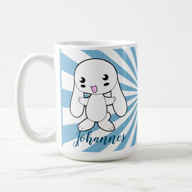 Kawaii Bunnys Hug-Anpassningsbar Kaffemugg (Vänster)