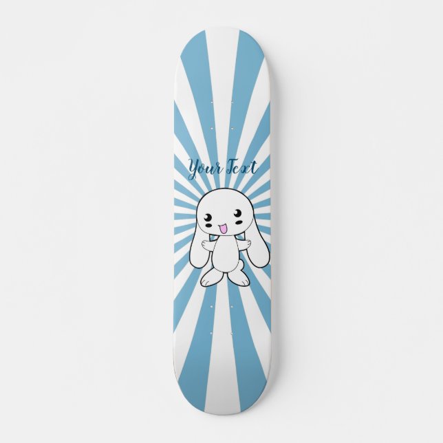 Kawaii Bunnys Hug-Anpassningsbar Mini Skateboard Bräda 18,5 Cm (Framsida)