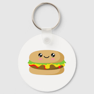 Kawaii Burger Nyckelring