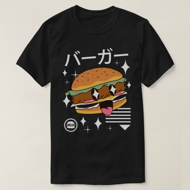 Kawaii Burger T Shirt (Design framsida)