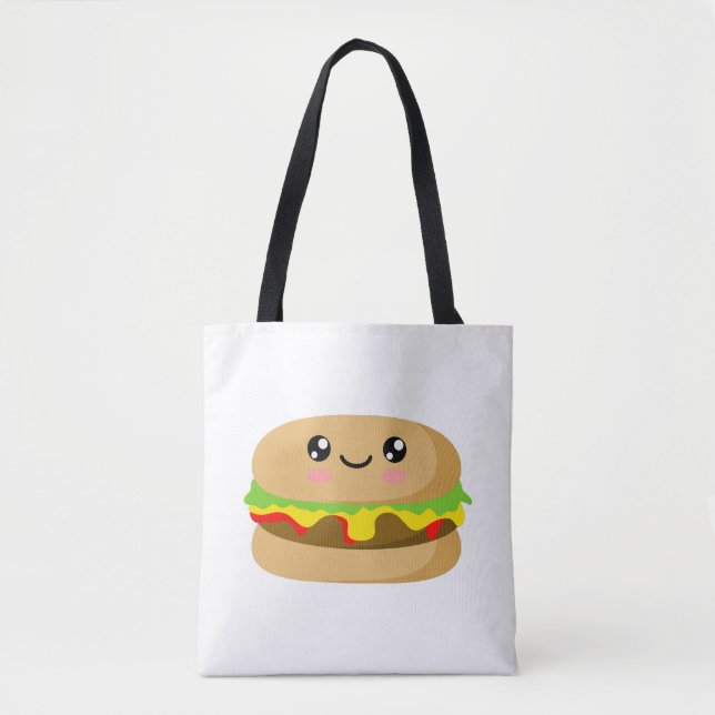 Kawaii Burger Tygkasse (Framsida)