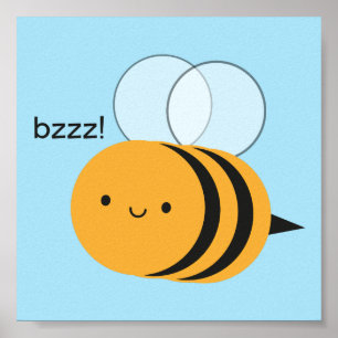 Kawaii Buzzy Humla Poster