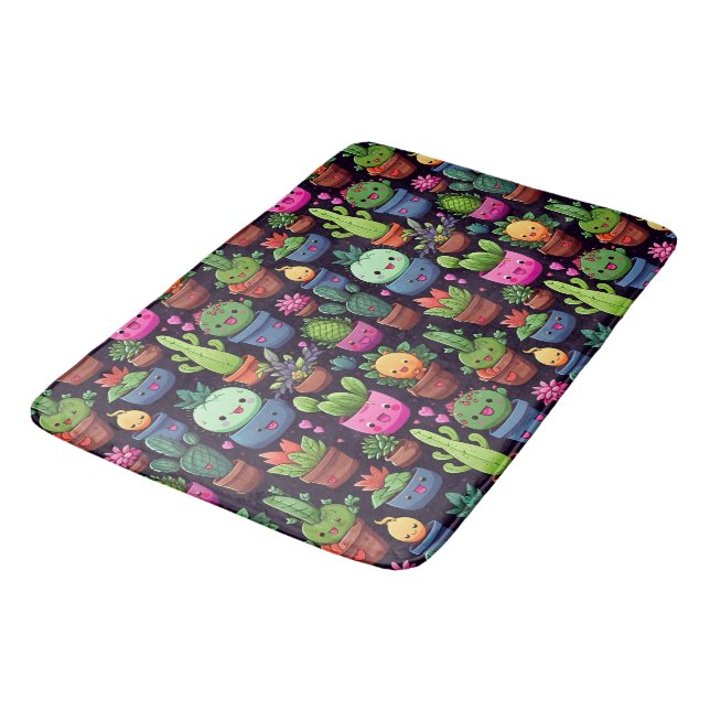 Kawaii Cactus Bath Mat Badrumsmatta (Vinklad)