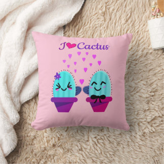 kawaii cactus kärlek kudde