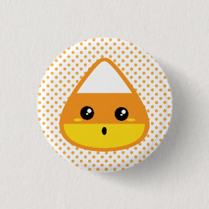 Kawaii Candy corn Button Knapp