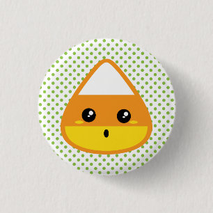 Kawaii Candy corn Button Knapp