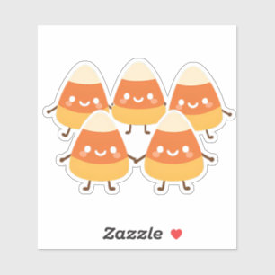 Kawaii Candy corn Friends Cute Halloween-design Klistermärken