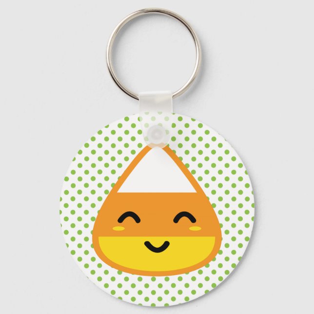 Kawaii Candy corn Keychain Nyckelring (Framsida)