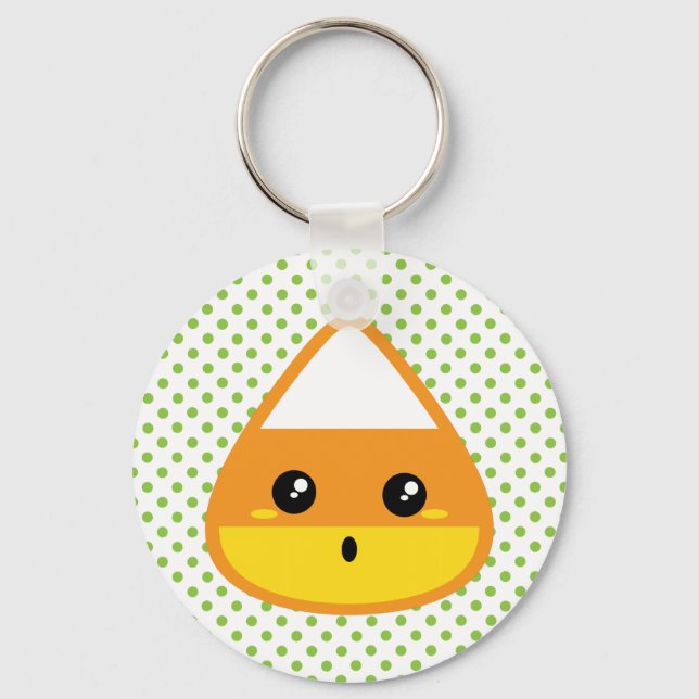 Kawaii Candy corn Keychain Nyckelring (Framsida)