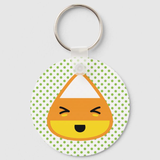 Kawaii Candy corn Keychain Nyckelring (Framsida)