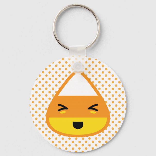 Kawaii Candy corn Keychain Nyckelring (Framsida)