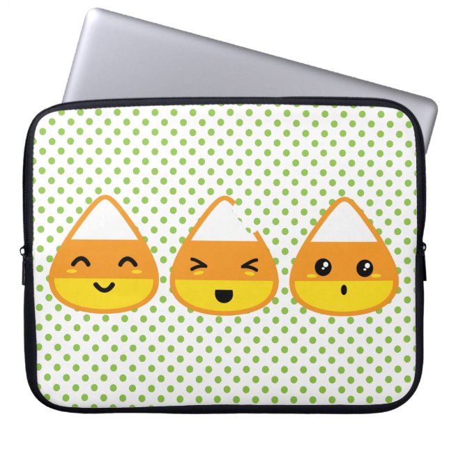 Kawaii Candy corn Laptop sleeve (Framsidan)