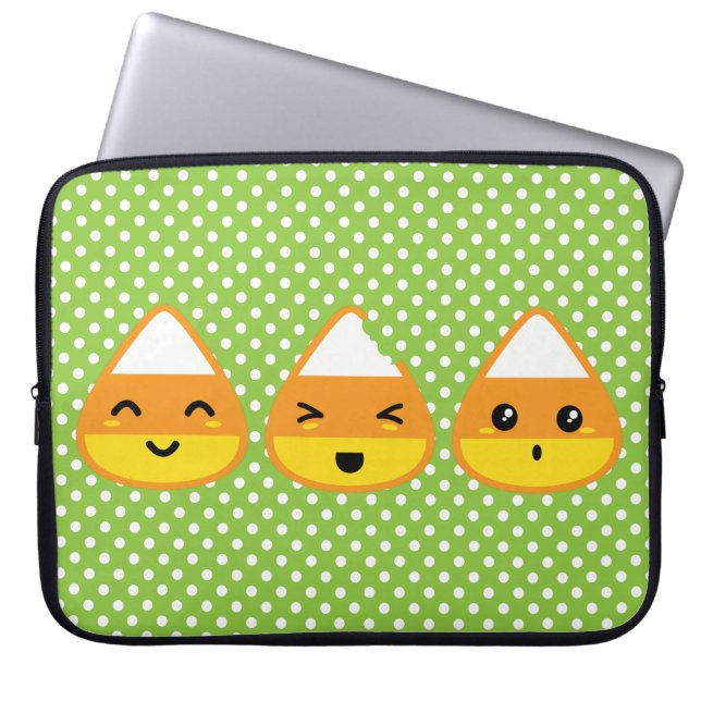 Kawaii Candy corn Laptop sleeve (Framsidan)