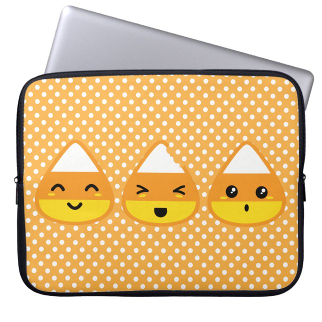 Kawaii Candy corn Laptop sleeve (Framsidan)